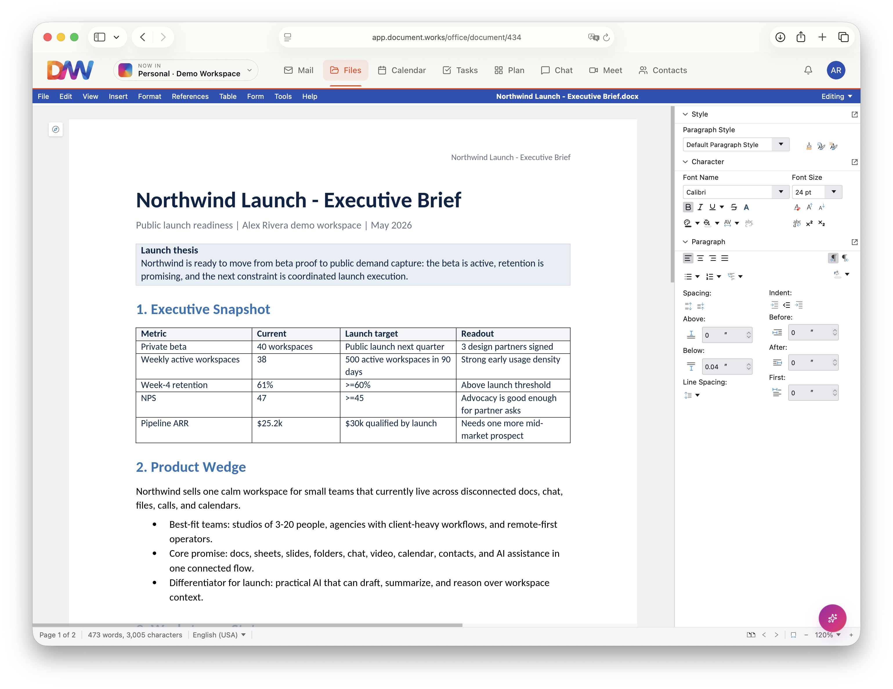 Document editor