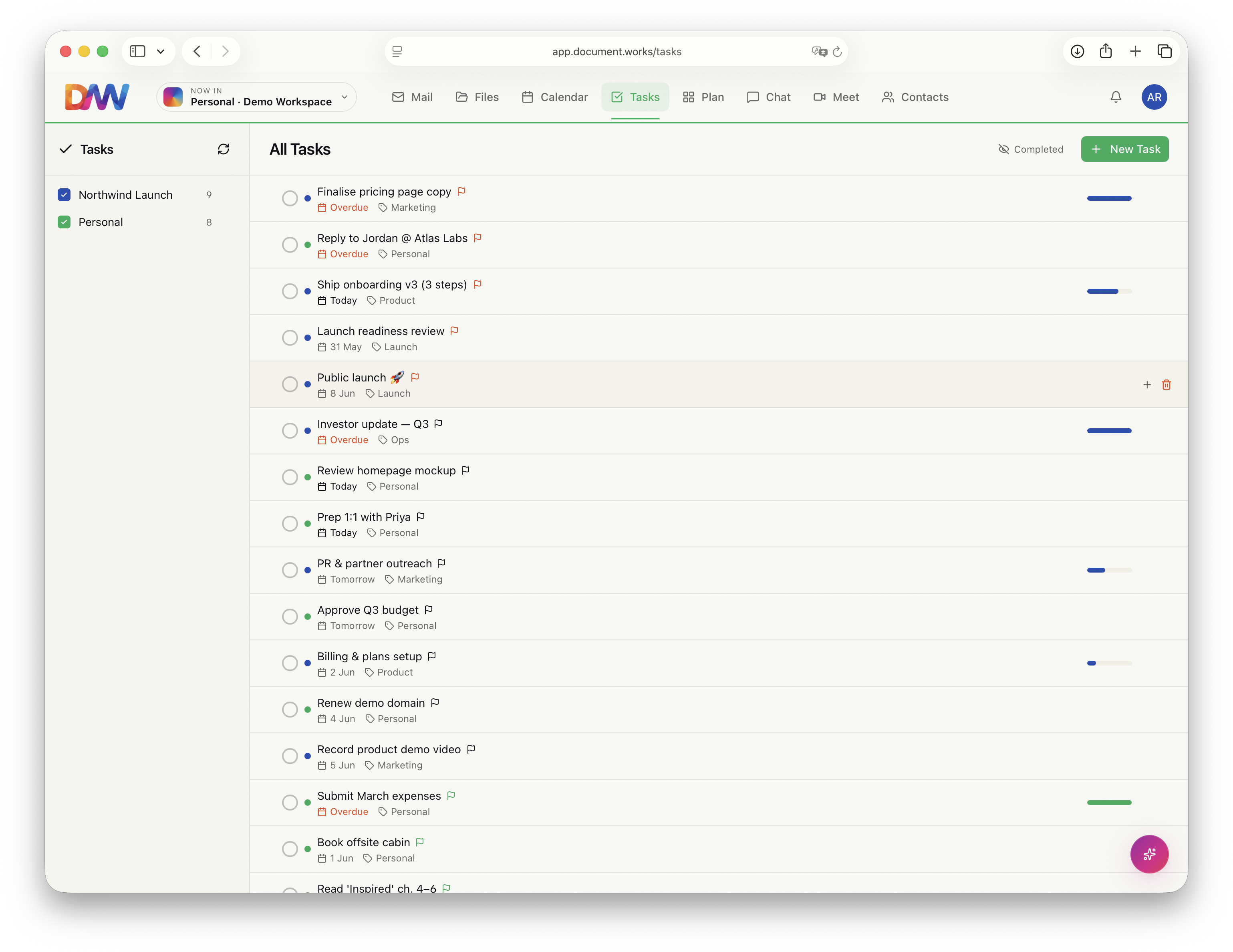 Tasks